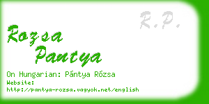 rozsa pantya business card