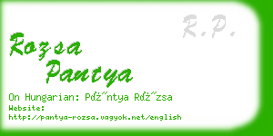 rozsa pantya business card